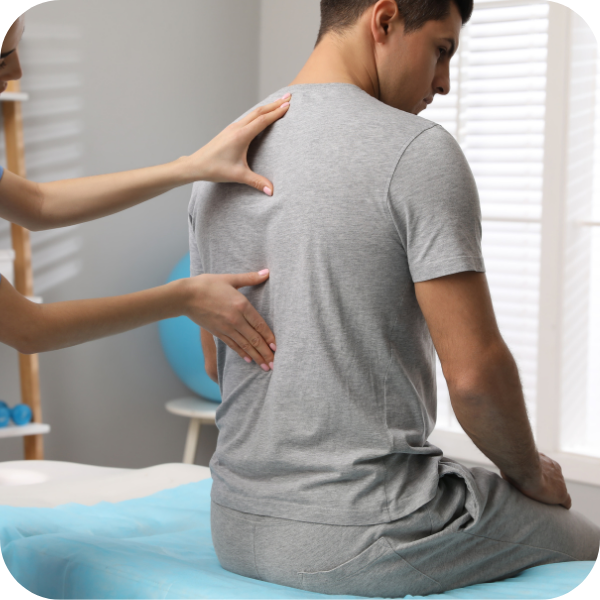 chiropractor working on a patient 